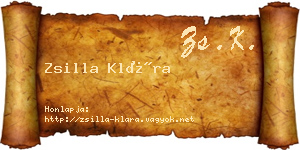 Zsilla Klára névjegykártya